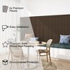 4 Packs 94.5” x 5.7” Solid Wood Panels for Wall, Acoustic Wood Slat Wall Panels for Interior Wall Decor，TV Background, Living Room - 3 of 4