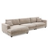NicBex Couches for Living Room 134" Oversized L Shaped Couch Corduroy Sectional Sofa with USB Charging Port, Cup Holder, 50"Chais - 3 of 4