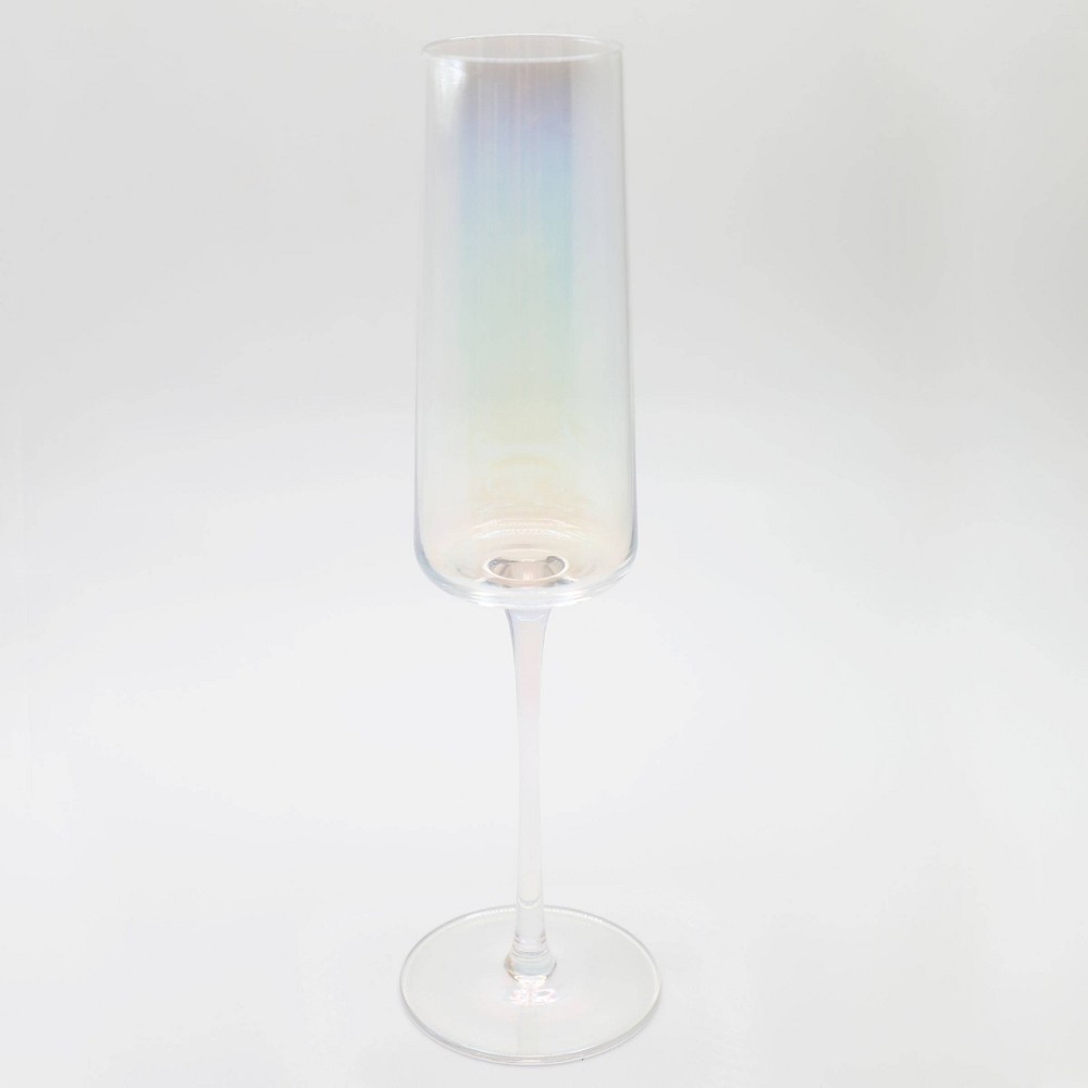 2pk Iridescent Stemmed Champagne Glasses