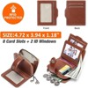 FATMOON  Women’s RFID Blocking Leather Wallet - Genuine Leather Small Bifold with Zipper Pocket & ID Window for Daily Use,Travel,Gift - 4 of 4