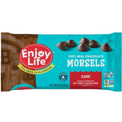 Enjoy Life Dark Chocolate Dairy Free Vegan Baking Morsels - 10oz