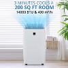 Garvee 14000 BTU 3-in-1 Portable Air Conditioner with Remote Control and Window Kit ¨C Cooling, Fan for Rooms up to 750 Sq Ft, White - 3 of 4