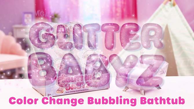 Glitter Babyz Color Change Bubbling Bathtub, 2 of 9, play video