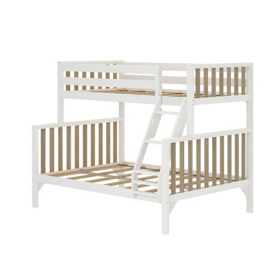 Max & Lily Scandinavian Twin Over Full Bunk Bed, White/blonde : Target