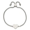 Chisel Stainless Steel Polished Heart Adjustable Bracelet - 4 of 4