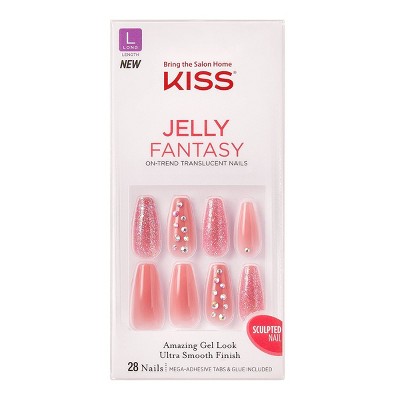 Kiss Jelly Fantasy Fake Nails - Be Jelly - 2pk