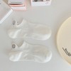 Anna-Kaci Women's 6pk Cotton White No - Show Socks with Smiley Face Embroidery - 3 of 3