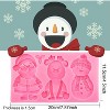 JDICTION Large 3D Christmas Silicone Mold - Santa/Snowman/Reindeer Shapes for Fondant, Cookie, Chocolate, Cake Baking & Resin Crafts - 4 of 4
