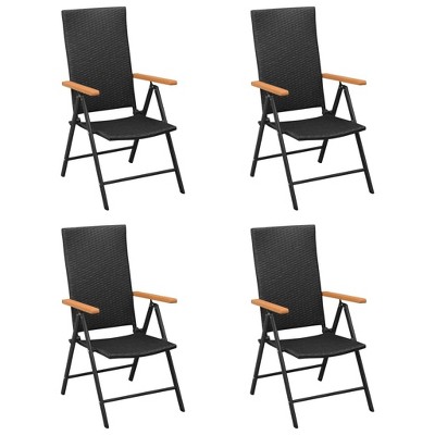 vidaXL Garden Chairs Set of 4 - Durable and Weather-Resistant Outdoor Patio Furniture