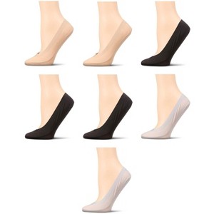 Memoi Women's 7 Pair Pack Fine Edge Liner Socks - 1 of 3