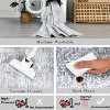 2x8,Washable Runner Rug Runner Vintage Rug Non Slip Kitchen Rug Distressed Grey Rug Low Pile Entryway Rug Soft Bathroom Rugs Stain Grey - 4 of 4