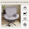 NicBex Swivel Accent Chair with Black Metal Base Frame, Office Chair for Small Spaces, Living Room, Bedroom - 2 of 4