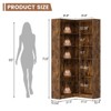 Farmhouse Corner Bookshelf, 71.8" L-Shaped Bookcase,  5-Tier Display Shelf with Storage - 2 of 4