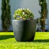 Rosemead Home & Garden, Inc. Concrete Outdoor Planter Pot Black 10"x10" - 3 of 4