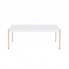 Royal Hampton Coffee Table with Metal Tube Legs, White and Gold - 2 of 4