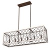 Hunter Fans 40" Chevron Ceiling Light Textured Rust Finish - 6 Bulb Linear Chandelier for Cozy Indoor Spaces - 3 of 4