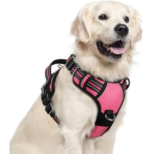 rabbitgoo Dog Harness for Large Dogs, No Pull Pet Vest with 3 Buckles, Adjustable Soft Padded Pet  Strips, Pink, XL - 1 of 1