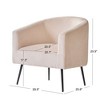Nordlys Metal and Velvet Lounge Chair Modern Design Style Upholstery Living Room - 4 of 4