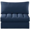 Meridian Furniture,Jacob Velvet Armless - 3 of 4