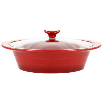 Crock Pot 2.5 Quart Red Stoneware Bake Pan - 9690596