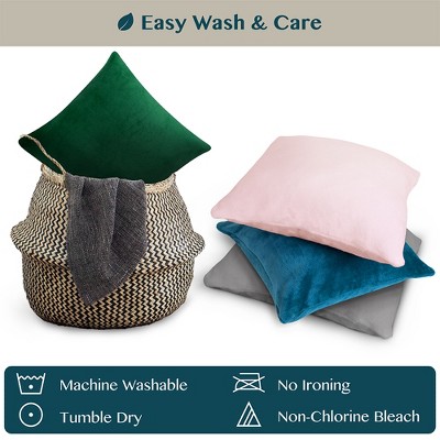 Mustard Yellow Velvet Euro Throw Pillow Covers Set of 2