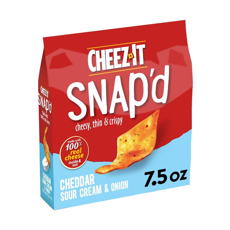 Cheez-It Snap'd Cheddar Sour Cream & Onion Crackers - 7.5oz, 1 of 7