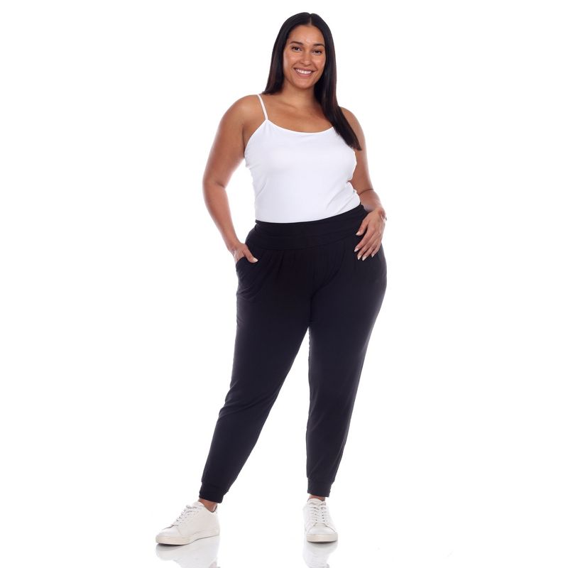 Women's Plus Size Harem Pants - White Mark, 5 of 6