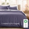 400 Thread Count Organic Cotton Sateen Duvet Cover and Sham Set by Bare Home - 3 of 4