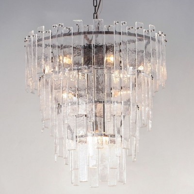 Warren Dark Bronze 12-Light Artisan Glass Pendant