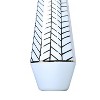 Gulches White Ceramic Vase with Gold Geometric Accents - Chic Home Decor - 3 of 4
