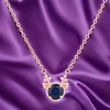 Slickblue Reversible Holiday Reindeer Pendant Necklace – CZ Stones, 16” Adjustable Chain, 3 Color Options - 3 of 3