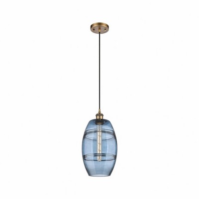Vaz - 1 Light Cord Hung Mini Pendant In Industrial Style-9.88 Inches Tall and 8 Inches Wide