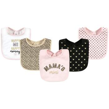 Hudson Baby Infant Girl Cotton Bibs, Mamas Mini, One Size