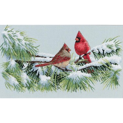 Dimensions Counted Cross Stitch Kit 15"X9"-Winter Cardinals (16 Count)