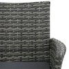 Garden Bench Anthracite PE rattan, powder-coated steel, polyester - 4 of 4