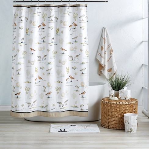 Bird Haven Shower Curtain Taupe Destinations Target