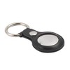 Insten Genuine Leather Case & Keychain Ring Compatible with AirTag / Air Tag, Accessories Holder, Black - 4 of 4