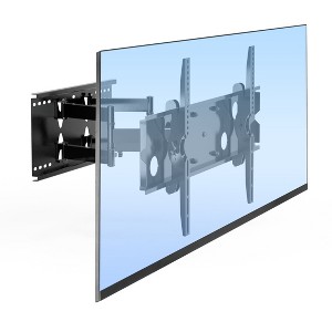 Mount-It! Full Motion TV Wall Mount | Heavy-Duty Dual Arm Articulating TV Bracket for 50 - 70 Inches Screen | VESA Compatible up to 800x450mm | Black - 1 of 4