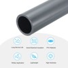 Unique Bargains PVC Water Plumb DIY Crafts High Impact Rigid Round Pipes 8" Length - 3 of 4