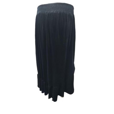 Velvet High Waist Cable Layered Maternity Skirt