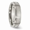 Black Bow Jewelry Titanium, 6mm Dual Finish Comfort Fit Unisex Band - 4 of 4