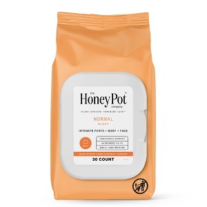 The Honey Pot Company, Normal Feminine Cleansing Wipes, Intimate Parts, Body or Face - 1 of 4