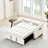 LOVMOR Sleeper Sofa Couch w/Pull Out Bed, 55" Modern Velvet Convertible Sleeper Sofa Bed, Small Love seat Sofa Bed w/Pillows & Side Pockets - 3 of 4