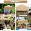 Yescom 6x4Ft Canopy Replacement Top Gazebo Cover with Half Sun Wall for Core Equipment 40146 Pop Up Outdoor BBQ Beige - 2 of 4