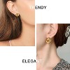 6 Pairs Gold Dangle Earrings for Women | 14K Gold Plated Geometric Knot Drop Huggie Earrings | Trendy Jewelry Gifts - 4 of 4