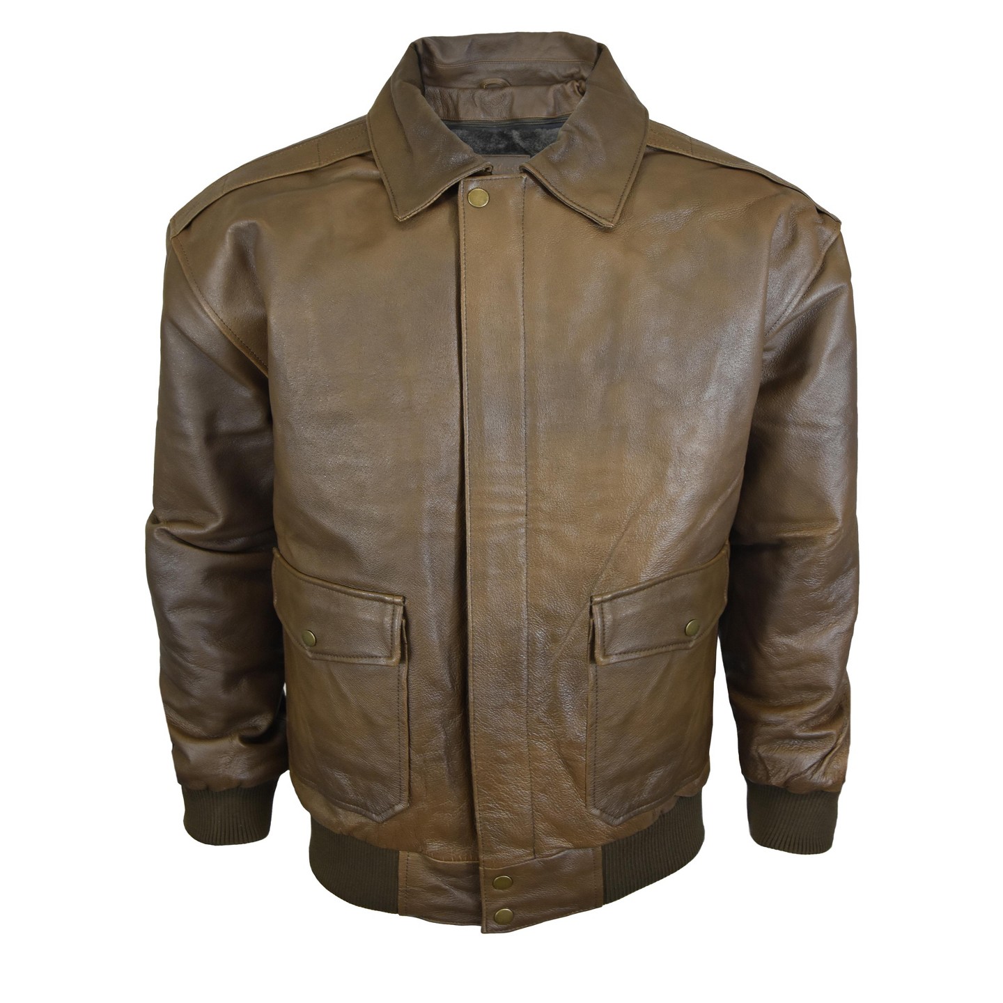 Мужская куртка Victory Outfitters Classic Leather Aviator Jacket Brown, цвет: Коричневый — фото 5