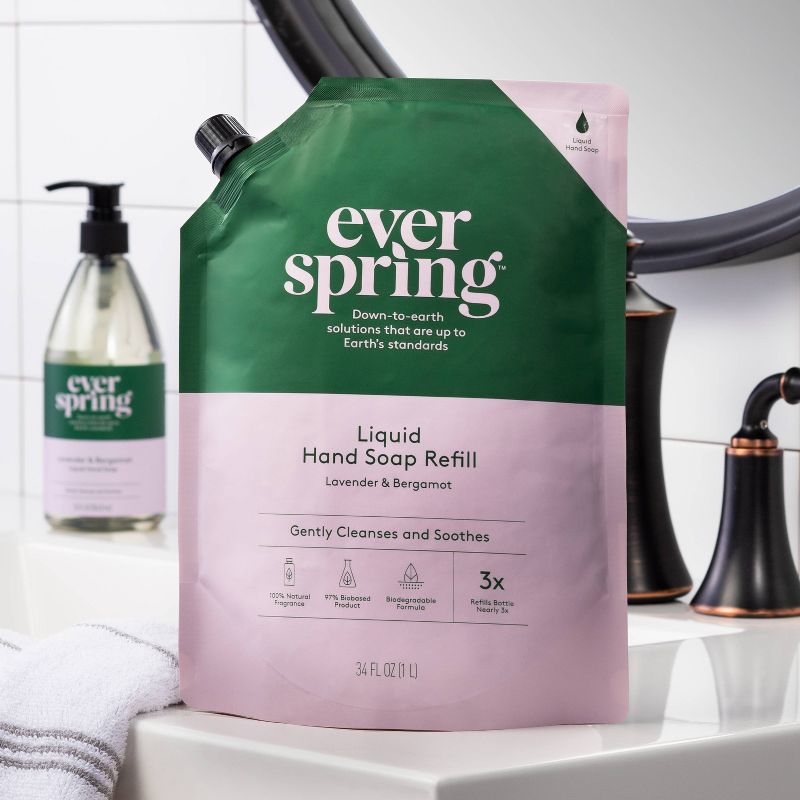Liquid Hand Soap Refill - Lavender &#38; Bergamot - Everspring&#8482; 34 fl oz, 3 of 8