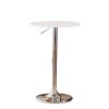 Syemin End Tables Adjustable Bar Table, Wood and Metal Cocktail Table, Industrail End Tables Living Room, Narrow Side Table, White, 24"*24"*36" - 2 of 4