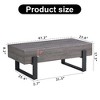 Lyngins Minimalist Coffee Table with MDF Marble-Patterned Top & Black Metal Legs, Multi-Use Living Room Table & Center Table, Easy Assembly - 4 of 4