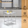 Stainless Steel Workbench, Commercial Kitchen Workbench with Adjustable Bottom Shelf, Suitable for Restaurants, Hotels, Garages, Indoors and Outdoors - 4 of 4